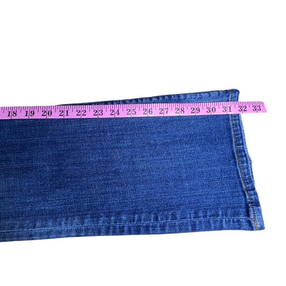 Seven 7 For All Mankind Low Rise Bootcut Flare Hem Jeans Womens 27 Mid Wash - Picture 10 of 11